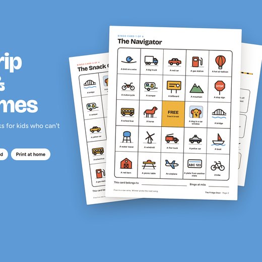 Printable road trip bingo cards